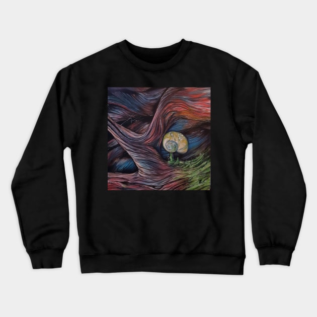 moon snail driftwood beach Crewneck Sweatshirt by StephaniePerryArt